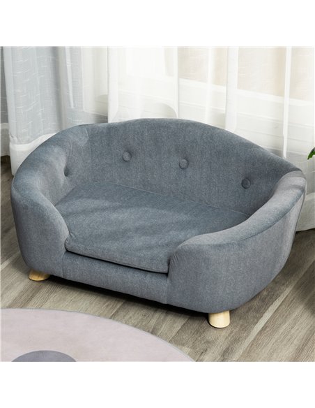 PawHut Dog Sofa Bed Pet Chair Couch with Water Resistant Fabric, Kitten Lounge with Soft Cushion Washable Cover, Wooden Frame fo - pic 143902 | FastDaddyshop