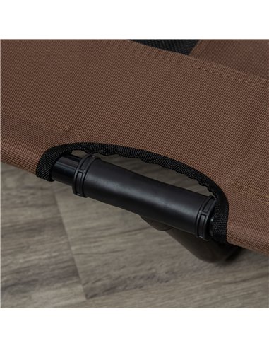 PawHut Raised Dog Bed Cooling Elevated Pet Cot with Breathable Mesh for Indoor Outdoor Use Brown, XX Large, 122 x 92 x 23cm