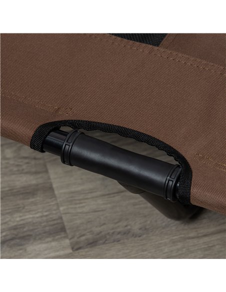 PawHut Raised Dog Bed Cooling Elevated Pet Cot with Breathable Mesh for Indoor Outdoor Use Brown, XX Large, 122 x 92 x 23cm - pic 143910 | FastDaddyshop