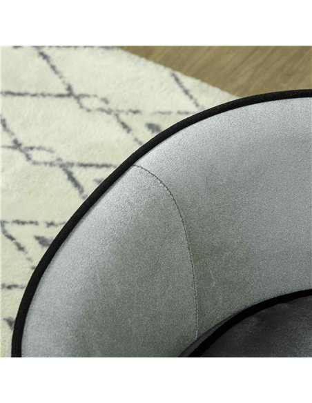 PawHut Dog Sofa Pet Chair, Kitten Bed Couch w/ Wooden Frame, Removable Cushion - Silver-Tone and Grey - pic 143946 | FastDaddyshop