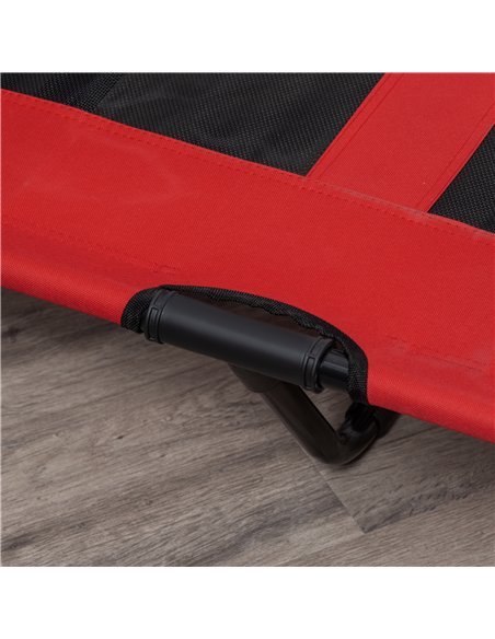 PawHut Raised Dog Bed Cooling Elevated Pet Cot with Breathable Mesh for Indoor Outdoor Use Red, XX Large, 122 x 92 x 23cm - pic 143956 | FastDaddyshop