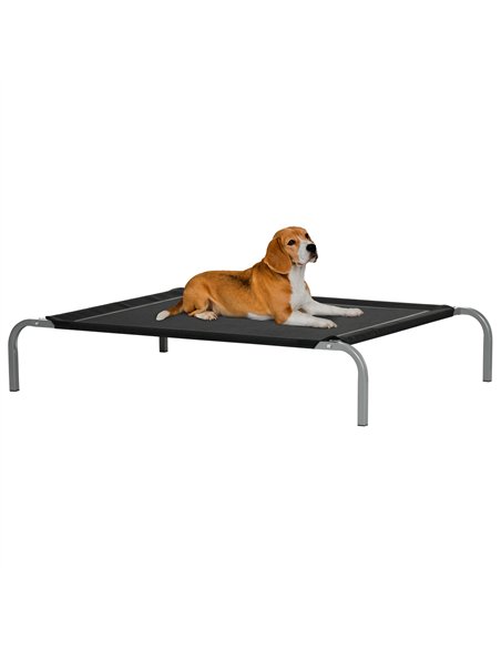 PawHut Elevated Pet Bed Cooling Raised Cot Style Bed for Large Medium Sized Dogs with Non-slip Pads Steel Frame Breathable Mesh  - pic 143957 | FastDaddyshop