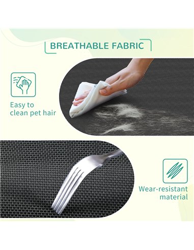 PawHut Elevated Pet Bed Cooling Raised Cot Style Bed for Large Medium Sized Dogs with Non-slip Pads Steel Frame Breathable Mesh 