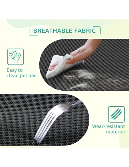 PawHut Elevated Pet Bed Cooling Raised Cot Style Bed for Large Medium Sized Dogs with Non-slip Pads Steel Frame Breathable Mesh  - pic 143962 | FastDaddyshop