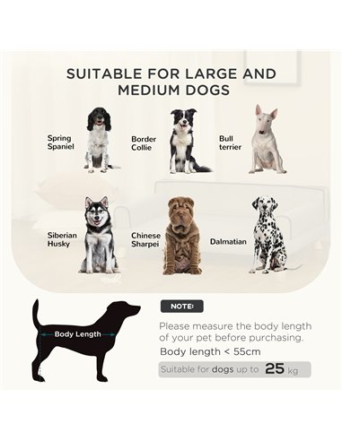 PawHut Dog Sofa, with Wooden Legs, Water-Resistant Fabric, for Medium & Large Dogs - Grey