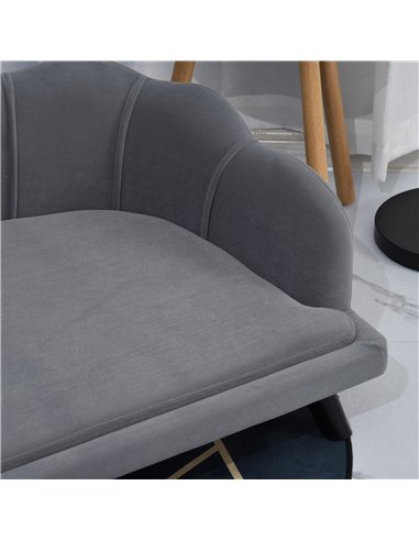 PawHut Dog Sofa, Pet Couch Bed for Medium, Large Dogs, with Legs, Cushion - Grey