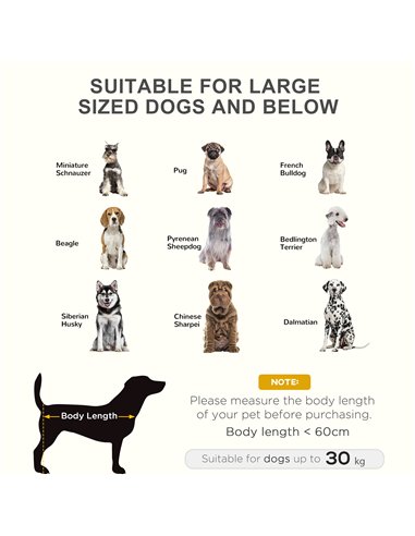 PawHut Large Raised Dog Bed Cat Elevated Lifted Cooling Portable Camping Basket Outdoor Indoor Mesh Pet Cot Metal Frame Black