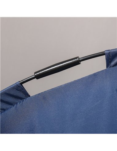 PawHut Raised Dog Bed Waterproof Elevated Pet Cot with Breathable Mesh UV Protection Canopy Blue, for Medium Dogs, 76 x 61 x 73c