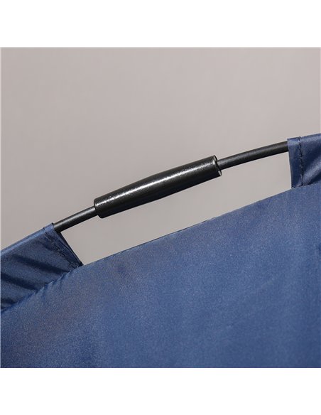 PawHut Raised Dog Bed Waterproof Elevated Pet Cot with Breathable Mesh UV Protection Canopy Blue, for Small Dogs, 61 x 46 x 62cm - pic 144064 | FastDaddyshop