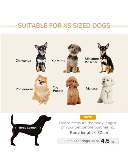 PawHut Dog Sofa Bed for XS-Sized Dogs, Cat Sofa with Soft Cushion, Pet Chair Lounge with Washable Cover, Removable Legs, Wooden  - pic 144086 | FastDaddyshop
