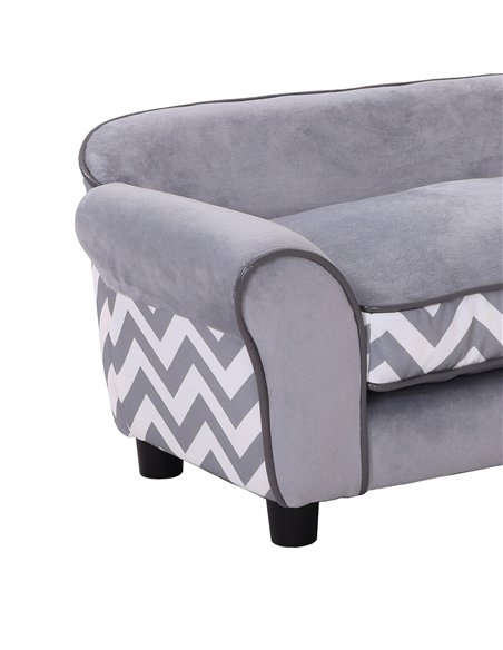 PawHut Dog Sofa Bed for XS-Sized Dogs, Cat Sofa with Soft Cushion, Pet Chair Lounge with Washable Cover, Removable Legs, Wooden  - pic 144090 | FastDaddyshop