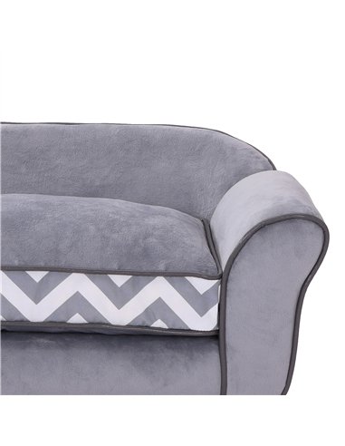 PawHut Dog Sofa Bed for XS-Sized Dogs, Cat Sofa with Soft Cushion, Pet Chair Lounge with Washable Cover, Removable Legs, Wooden 