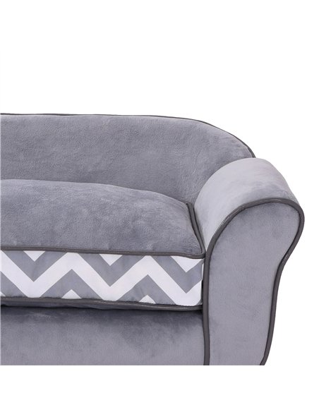 PawHut Dog Sofa Bed for XS-Sized Dogs, Cat Sofa with Soft Cushion, Pet Chair Lounge with Washable Cover, Removable Legs, Wooden  - pic 144091 | FastDaddyshop