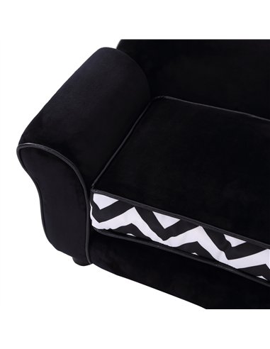 PawHut Dog Sofa Bed for XS-Sized Dogs, Cat Sofa with Soft Cushion, Pet Chair Lounge with Washable Cover, Removable Legs, Wooden 