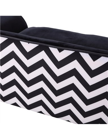 PawHut Dog Sofa Bed for XS-Sized Dogs, Cat Sofa with Soft Cushion, Pet Chair Lounge with Washable Cover, Removable Legs, Wooden 