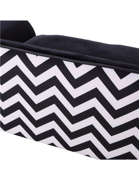 PawHut Dog Sofa Bed for XS-Sized Dogs, Cat Sofa with Soft Cushion, Pet Chair Lounge with Washable Cover, Removable Legs, Wooden  - pic 144100 | FastDaddyshop