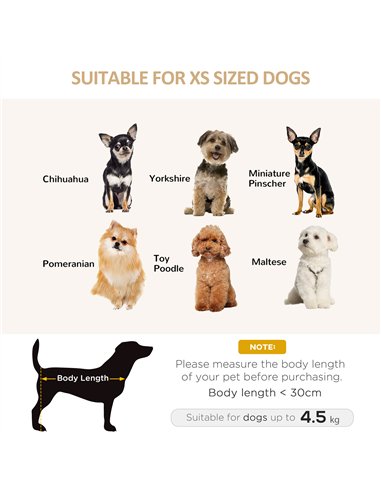 PawHut Dog Sofa for XS and S Size Dogs, Pet Chair Couch with Thick Sponge Padded Cushion, Kitten Lounge Bed with Washable Cover,