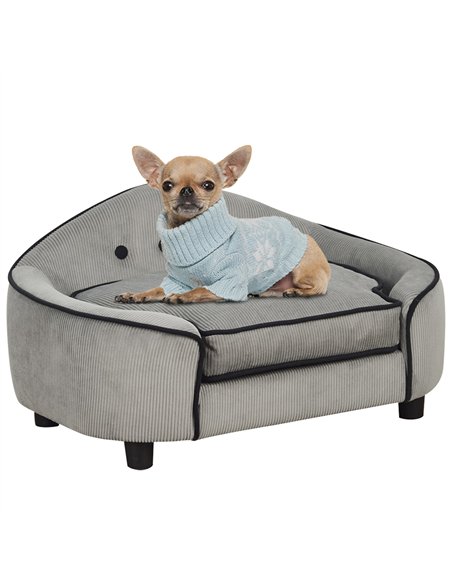 PawHut Dog Sofa for XS and S Size Dogs, Pet Chair Bed with Soft Cushion, Cat Sofa  Couch with Washable Cover, Wooden Frame, 66.5 - pic 144119 | FastDaddyshop