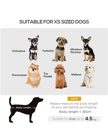PawHut Dog Sofa for XS and S Size Dogs, Pet Chair Bed with Soft Cushion, Cat Sofa  Couch with Washable Cover, Wooden Frame, 66.5