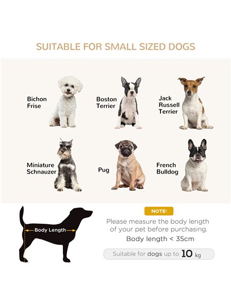 PawHut Dog Sofa Bed for Small-Sized Dogs, Elevated Pet Chair with PU Cover, Soft Cushion, Cat Couch Lounger with Anti-slip Legs  - pic 144151 | FastDaddyshop