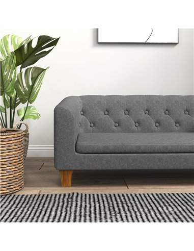 PawHut Dog Sofa Bed w/ Soft Cushion for Medium Dogs - Grey