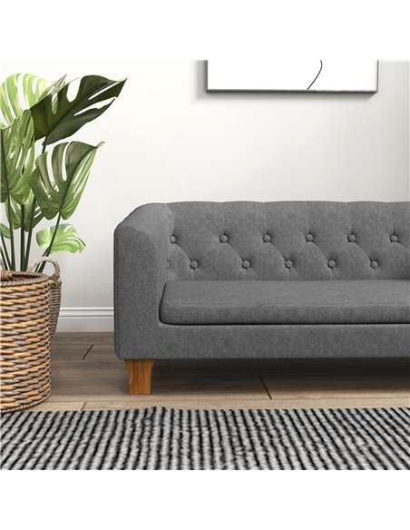 PawHut Dog Sofa Bed w/ Soft Cushion for Medium Dogs - Grey - pic 144162 | FastDaddyshop