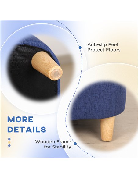 PawHut Dog Sofa, pet Bed, with Soft Cushion, Washable Cover, for Small, Medium & Large Dogs - Blue - pic 144170 | FastDaddyshop