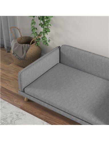 PawHut Pet Sofa for Medium Dogs, with Water-Resistant Fabric, Four Legs - Grey