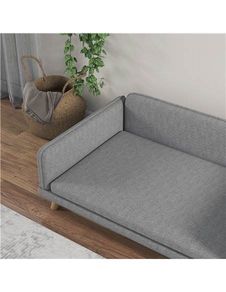 PawHut Pet Sofa for Medium Dogs, with Water-Resistant Fabric, Four Legs - Grey - pic 144199 | FastDaddyshop
