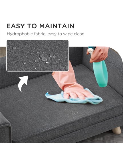 PawHut Elevated Dog Sofa Bed, with Cushion, for Medium and Small Dogs, Grey - pic 144205 | FastDaddyshop