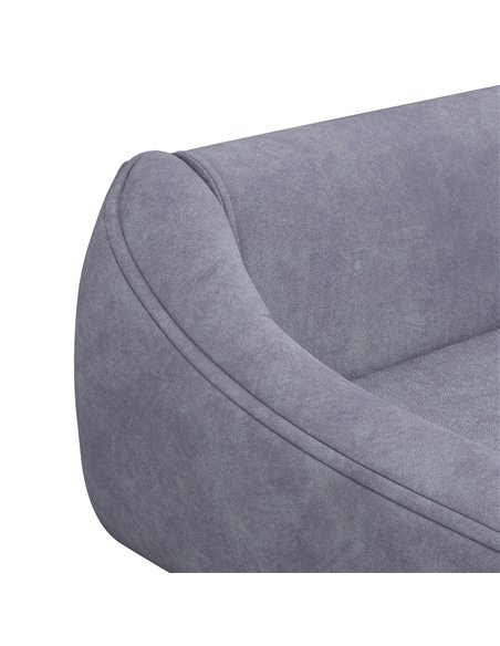 PawHut Dog Couch with Soft Cushion, Pet Sofa Bed with Wooden Frame, Removable Cover, for Medium and Large Dogs, Grey - pic 144243 | FastDaddyshop