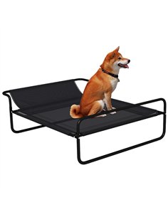 PawHut Raised Pet Bed with Slope Headrest, Washable Breathable Mesh, Foot Pads, for Medium Dogs, 106 x 81 x 33cm