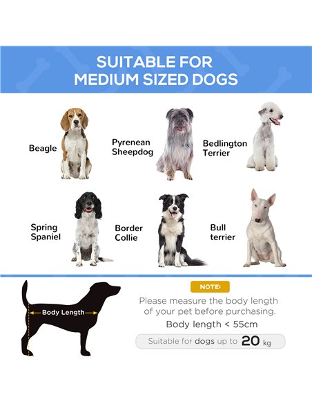 PawHut Raised Pet Bed with Slope Headrest, Washable Breathable Mesh, Foot Pads, for Medium Dogs, 106 x 81 x 33cm - pic 144248 | FastDaddyshop