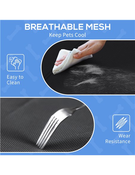 PawHut Raised Pet Bed with Slope Headrest, Washable Breathable Mesh, Foot Pads, for Medium Dogs, 106 x 81 x 33cm - pic 144249 | FastDaddyshop