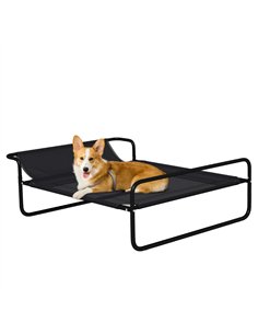 PawHut Raised Pet Bed with Slope Headrest, Washable Breathable Mesh, Foot Pads, for Small, Medium Dogs, 91 x 69 x 29cm
