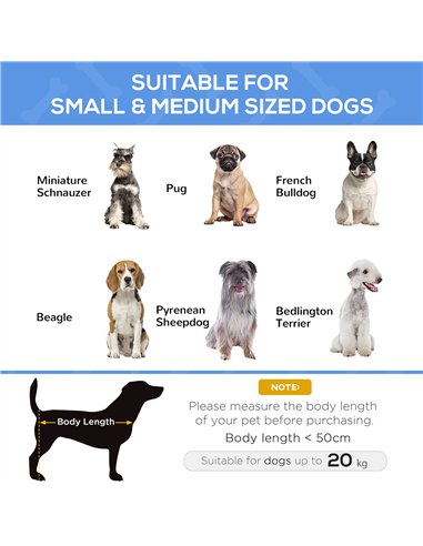 PawHut Raised Pet Bed with Slope Headrest, Washable Breathable Mesh, Foot Pads, for Small, Medium Dogs, 91 x 69 x 29cm