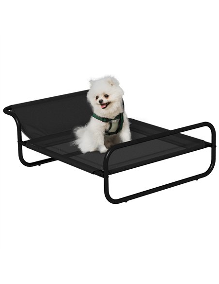 PawHut Raised Pet Bed with Slope Headrest, Washable Breathable Mesh, Foot Pads, for Small Dogs, 80 x 59 x 26cm - pic 144263 | FastDaddyshop