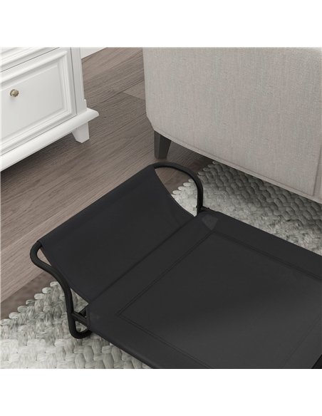 PawHut Raised Pet Bed with Slope Headrest, Washable Breathable Mesh, Foot Pads, for Small Dogs, 80 x 59 x 26cm - pic 144270 | FastDaddyshop