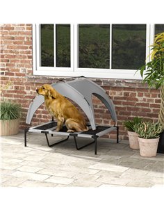 PawHut Cooling Raised Pet Bed w/ Washable Breathable Mesh, for Large Dogs, 106 x 76 x 94cm - Light Grey 2