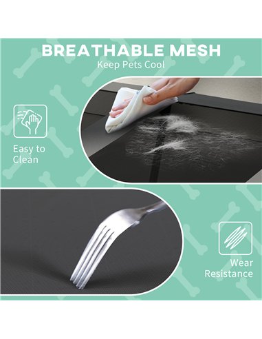 PawHut Cooling Raised Pet Bed w/ Washable Breathable Mesh, for Large Dogs, 106 x 76 x 94cm - Light Grey