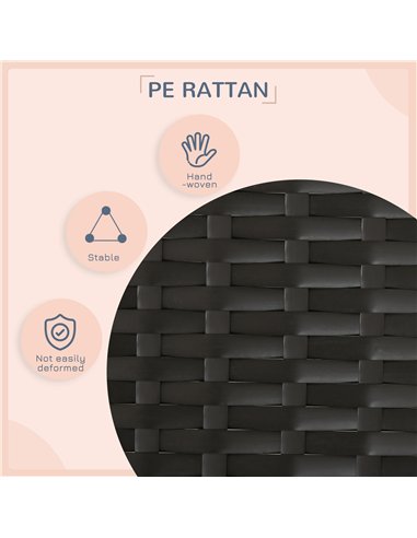 PawHut Extendable Elevated Dog Bed, Rattan Dog House w/ Water-Resistant Roof, Removable Cushion - Grey