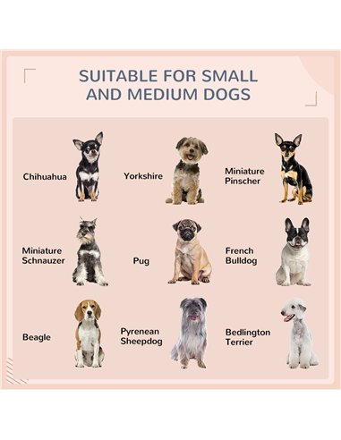 PawHut Extendable Elevated Dog Bed, Rattan Dog House w/ Water-Resistant Roof, Removable Cushion - Grey