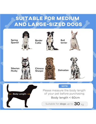 PawHut Cooling Raised Pet Bed w/ Washable Breathable Mesh, for Medium, Large Dogs, 91 x 76 x 89cm - Dark Blue