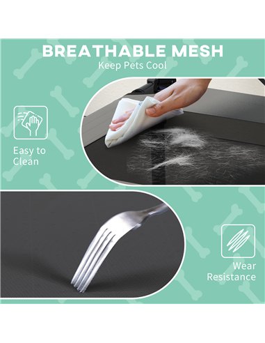 PawHut Cooling Raised Pet Bed w/ Washable Breathable Mesh, for Mini Small Dogs, 61 x 46 x 63cm - Light Grey