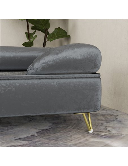 PawHut Cat Sofa Pet Couch w/ Removable Backrest, Soft Cushion, Washable Cover, for Small and Medium Sized Dogs, Grey - pic 144361 | FastDaddyshop