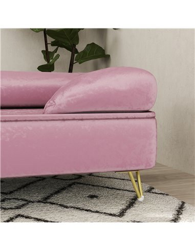 PawHut Cat Sofa Pet Couch w/ Removable Backrest, Soft Cushion, Washable Cover, for Small and Medium Sized Dogs, Pink