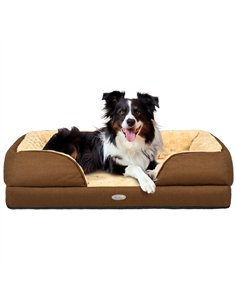 PawHut Calming Dog Bed Pet Mattress w/ Removable Cover, Anti-Slip Bottom, for Medium Dogs, 90L x 69W x 21Hcm - Brown