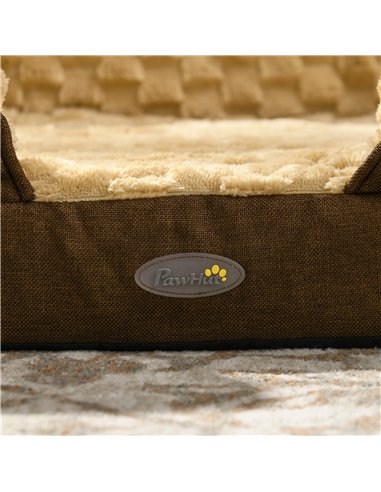 PawHut Calming Dog Bed Pet Mattress w/ Removable Cover, Anti-Slip Bottom, for Large Dogs, 120L x 80W x 22Hcm - Brown