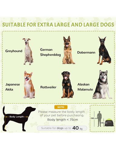 PawHut Foldable Dog Cat Tent with Water-Resistant Oxford, Carry Bag for Extra Large Dog, Green