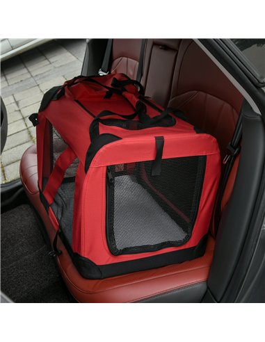 PawHut Foldable Pet Carrier for Small and Miniature Dogs, Portable Cat Carrier Soft Side Pet Travel Crate with Removable Mat, St
